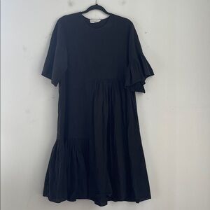 Correll Correll CoCo 100% cotton assymetrical lagenlook short sleeve dress sz L